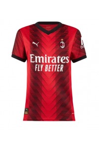 Fotbalové Dres AC Milan Dámské Domácí Oblečení 2023-24 Krátký Rukáv